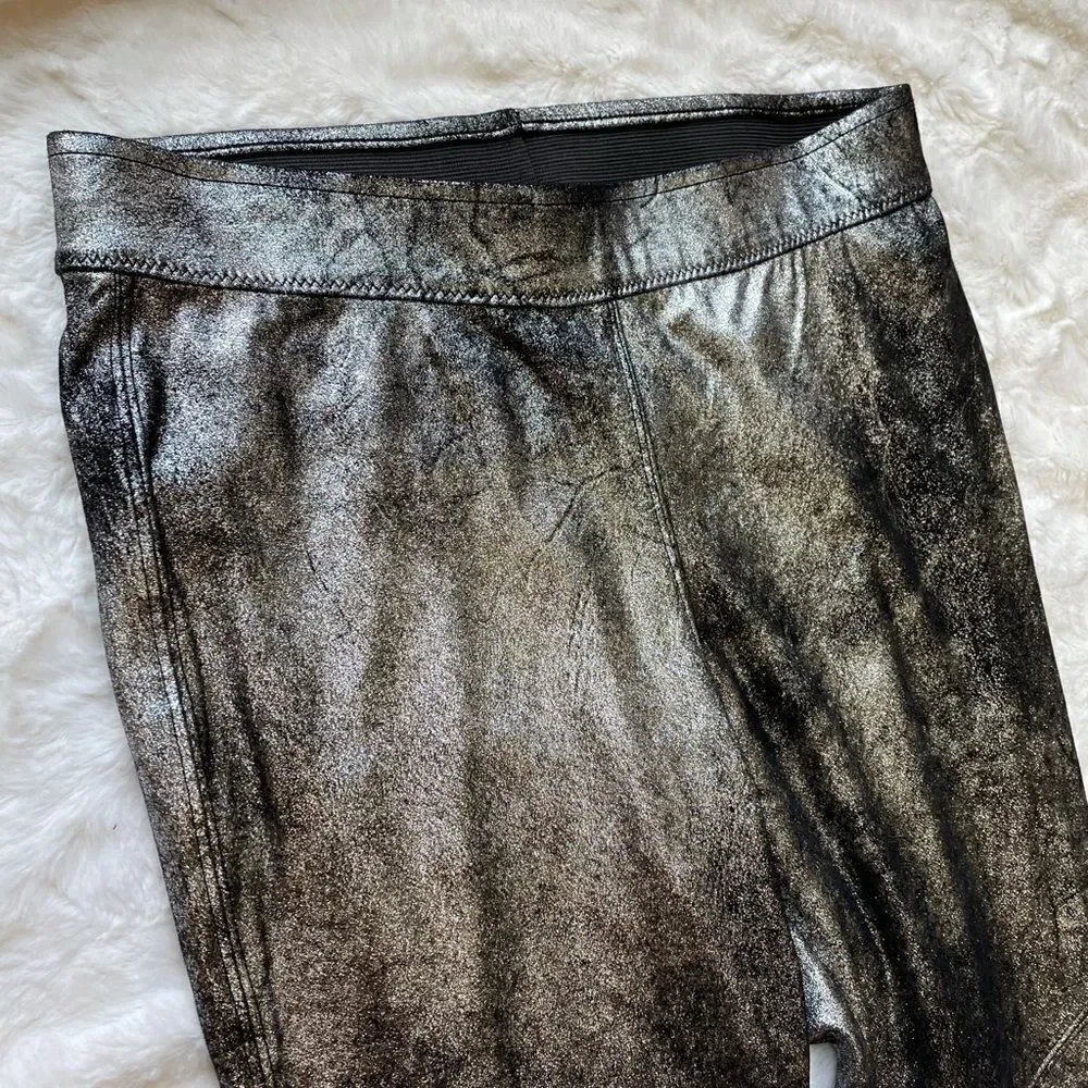 Free People Faux Leather Metallic Pant -‎ Women’s 26